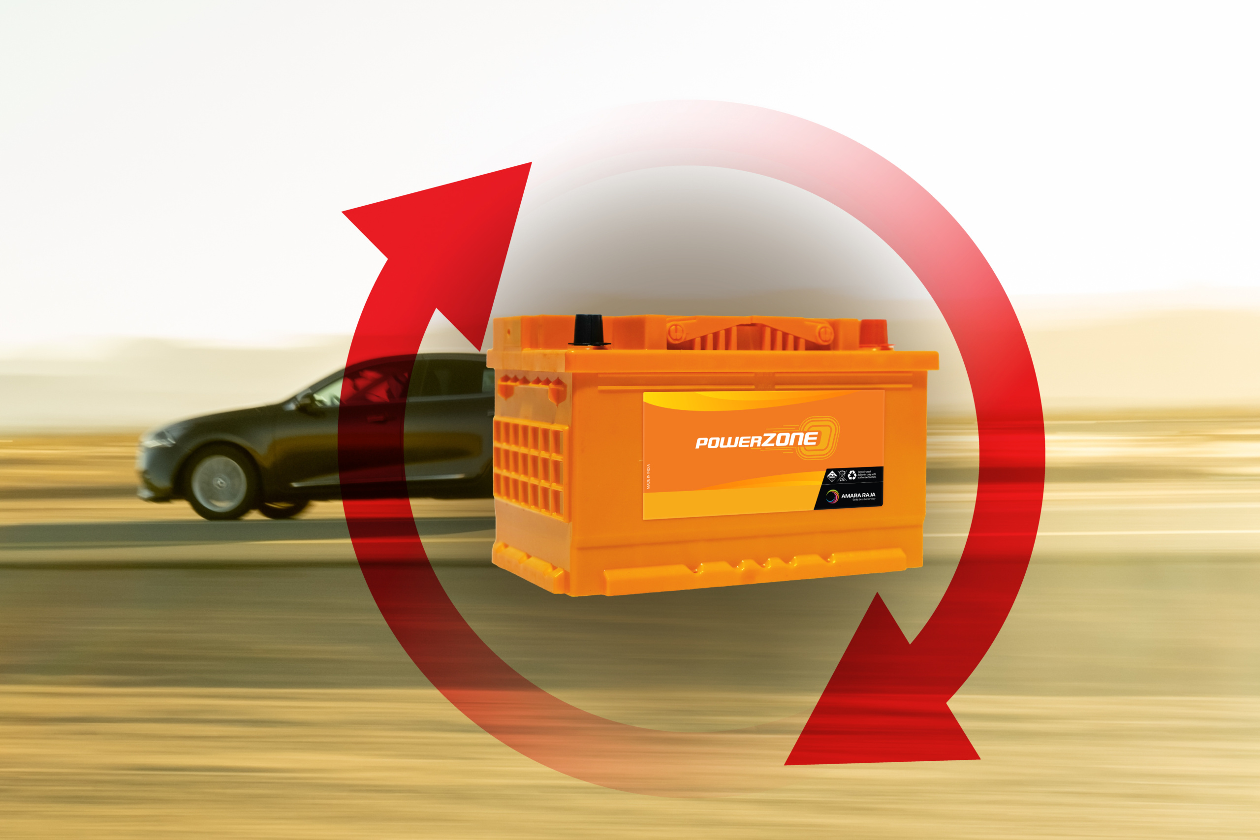 car-battery-failure-signs-uae-summer A bloated and swollen car battery casing caused by extreme summer heat and internal gas buildup in a desert climate.