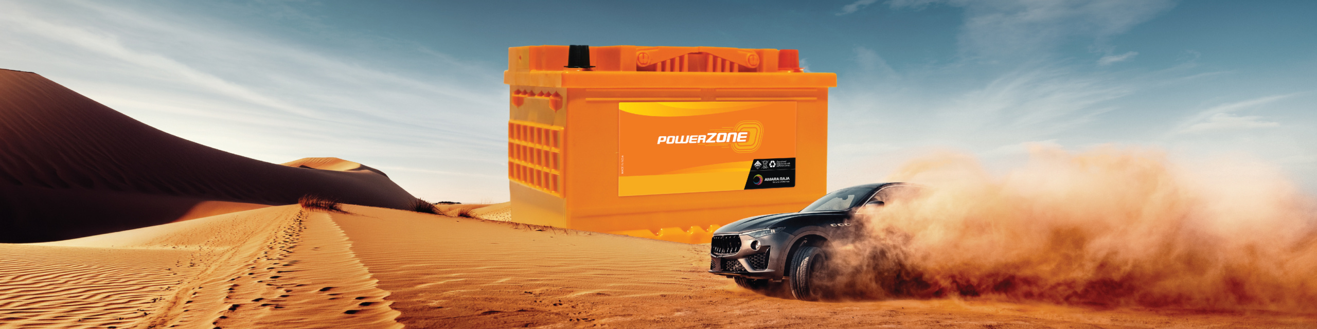 PowerZone car battery Dubai maintenance-free automotive battery